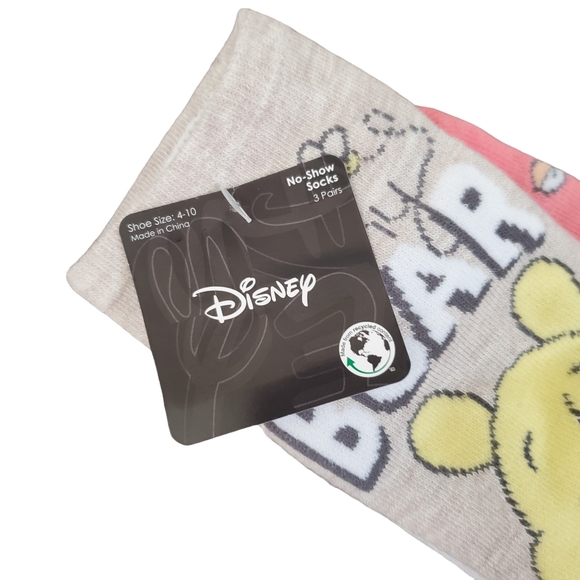 3-Pack Winnie the Pooh Tigger Disney low cut no show socks set - Picture 2 of 6